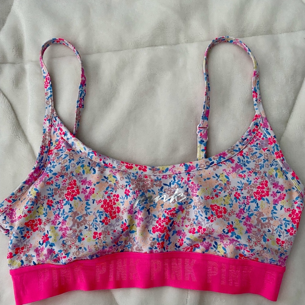 PINK sports bra gym to swim collection